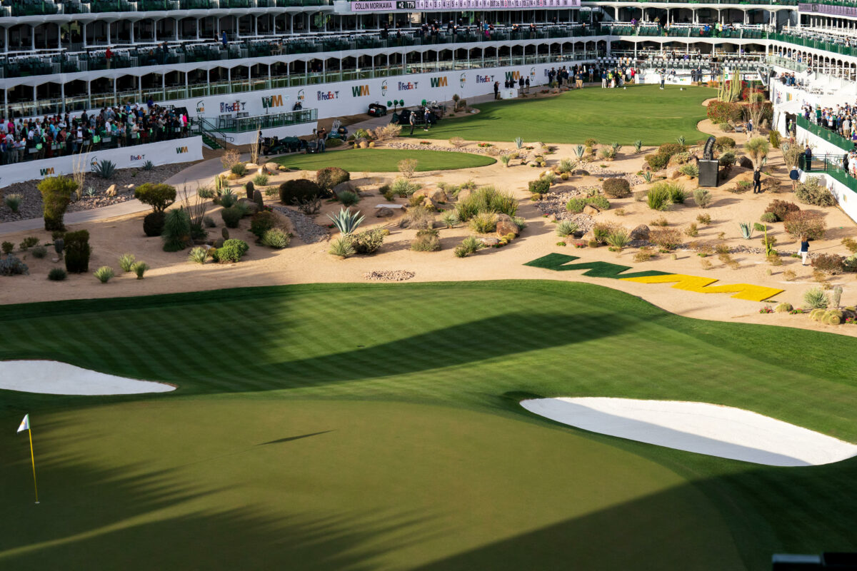 Watch: Cutting of new hole at No. 16 riles up raucous crowd at 2023 WM Phoenix Open