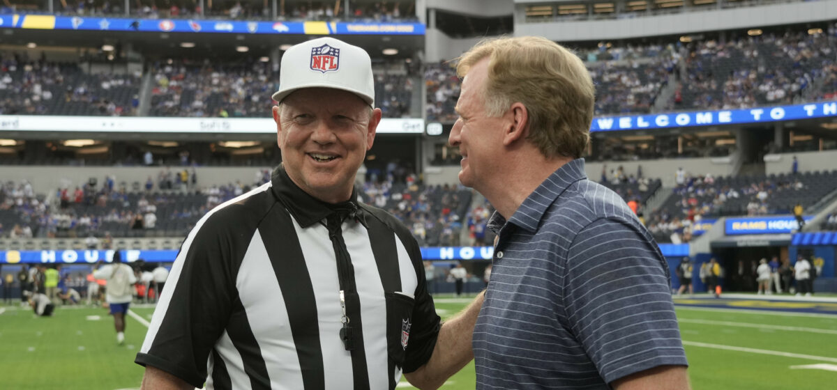 Roger Goodell’s quote that officiating has ‘never been better’ backfired after an awful Super Bowl holding call