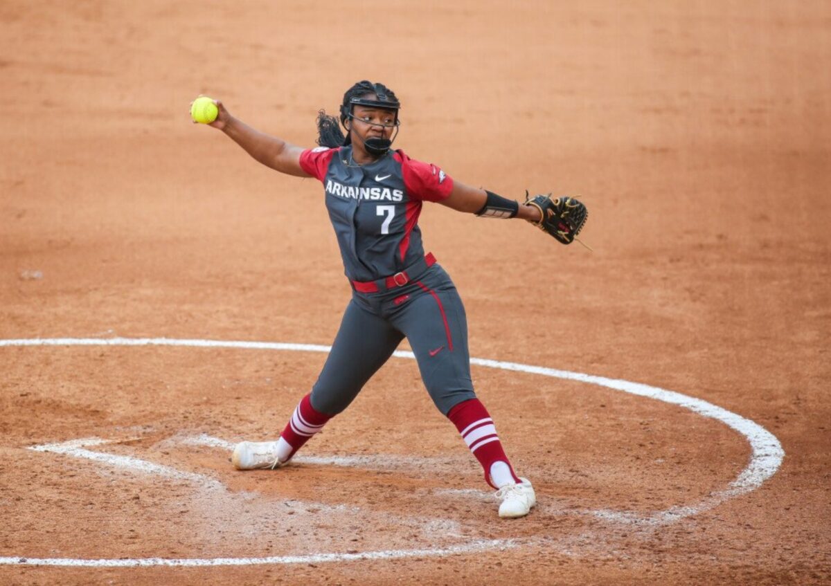 Razorbacks ace, Chenise Delce, named SEC Pitcher of the Week