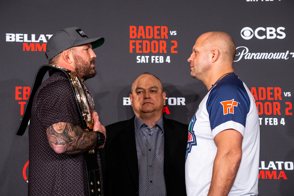 Bellator 290 faceoffs video: Ryan Bader vs. Fedor Emelianenko, Johnny Eblen vs. Anatoly Tokov