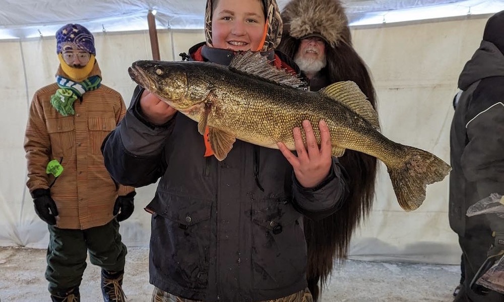 Minnesota boy lands giant walleye to win massive ice-fishing tourney
