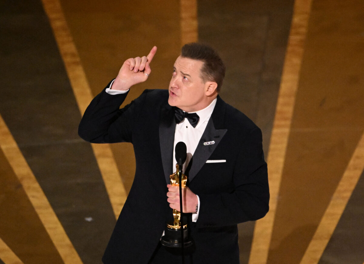 A stunned Brendan Fraser could barely speak after winning Best Actor at the Oscars