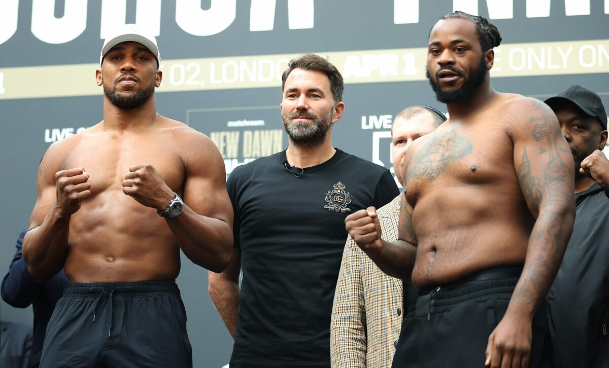 Video: Anthony Joshua outweighs Jermaine Franklin by 21.3 pounds