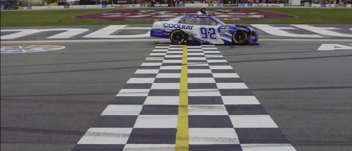 NASCAR officials told a driver to park it mid-race, so he left his car on the start-finish line