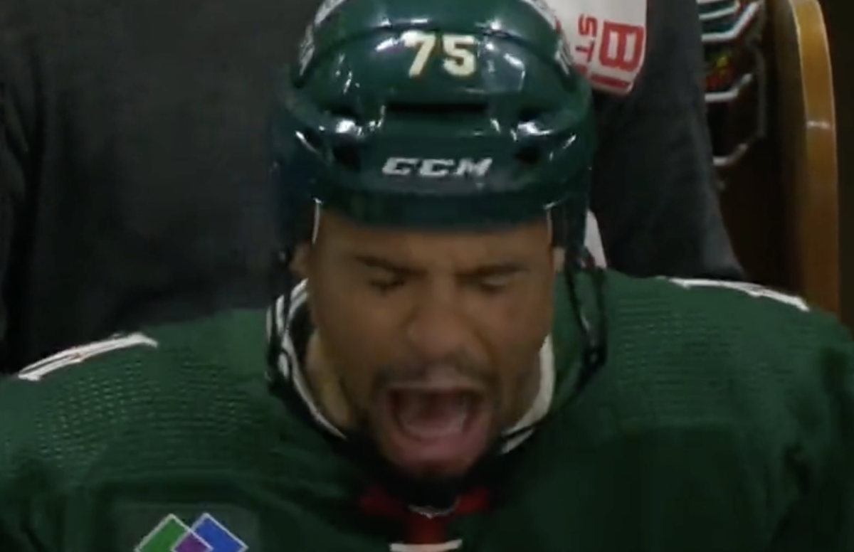 The Wild’s Ryan Reaves wanted stronger smelling salts and he was so not ready for them