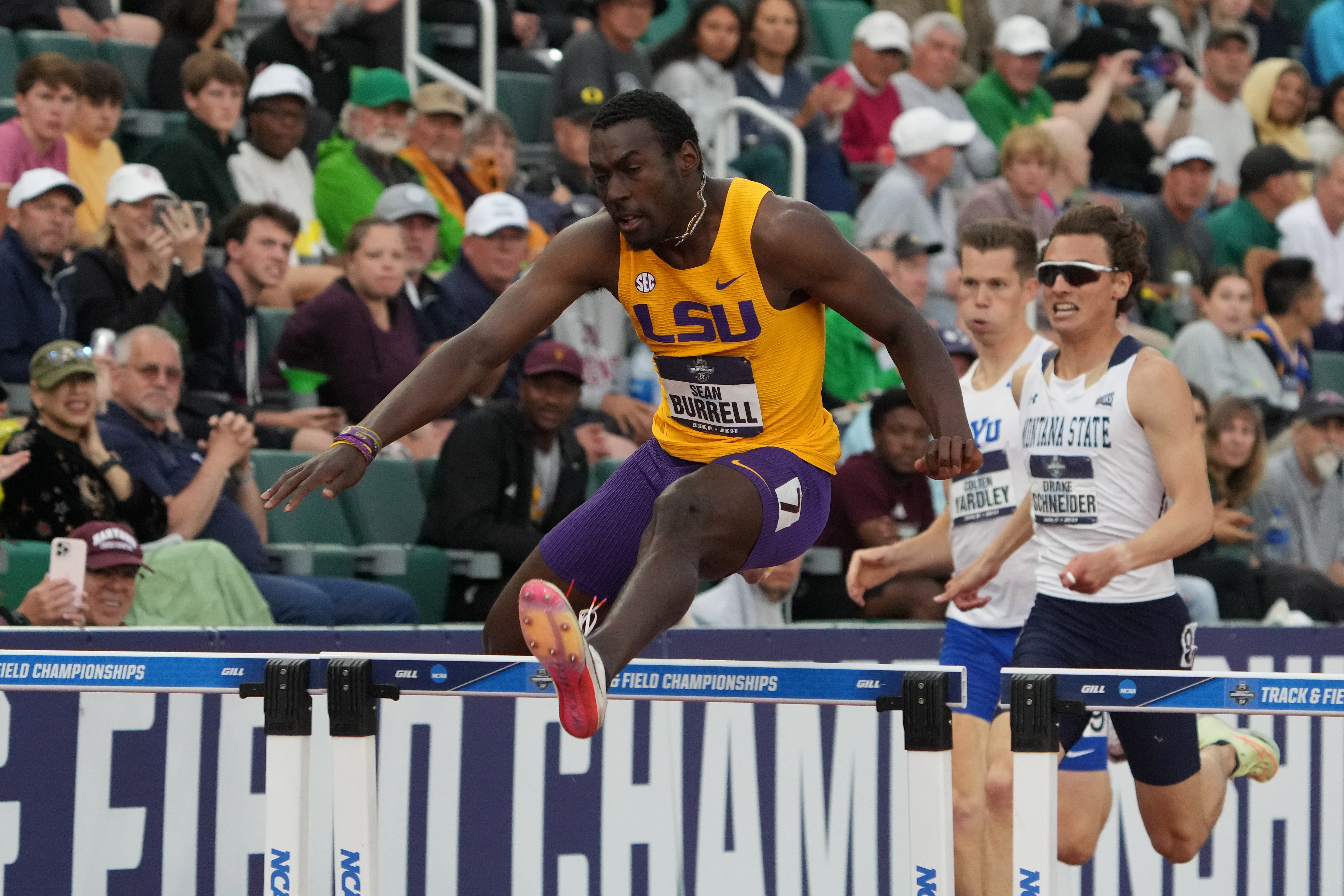 LSU track’s Bellamy and Burrell qualify for the finals on Day 1 of the Texas Relays