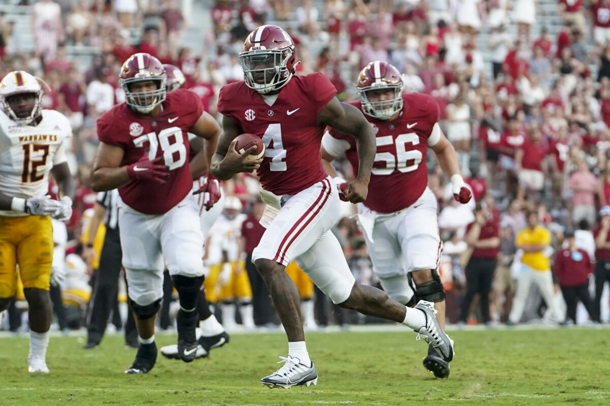 Nick Saban weighs in on ongoing QB battle between Jalen Milroe and Ty Simpson