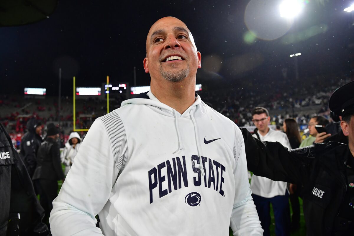 WATCH: James Franklin helps send Penn State basketball off to NCAA Tournament