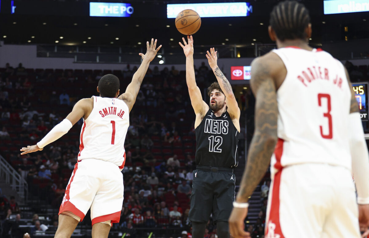 Nets’ Joe Harris reacts to team following the gameplan in win over Rockets