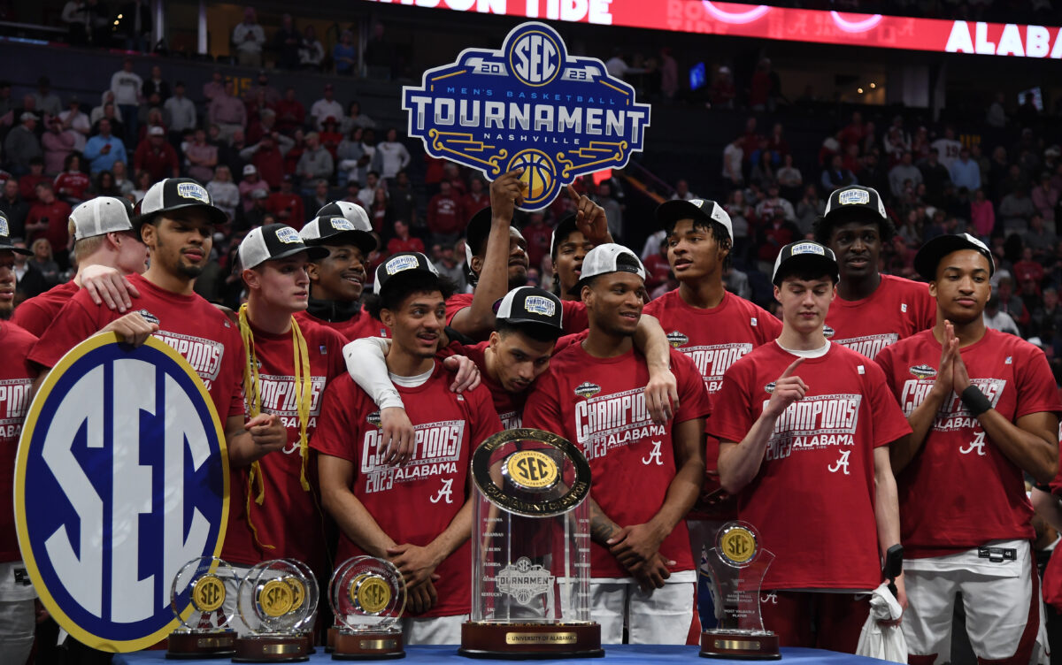 LOOK: Alabama celebrates SEC Tournament Championship win