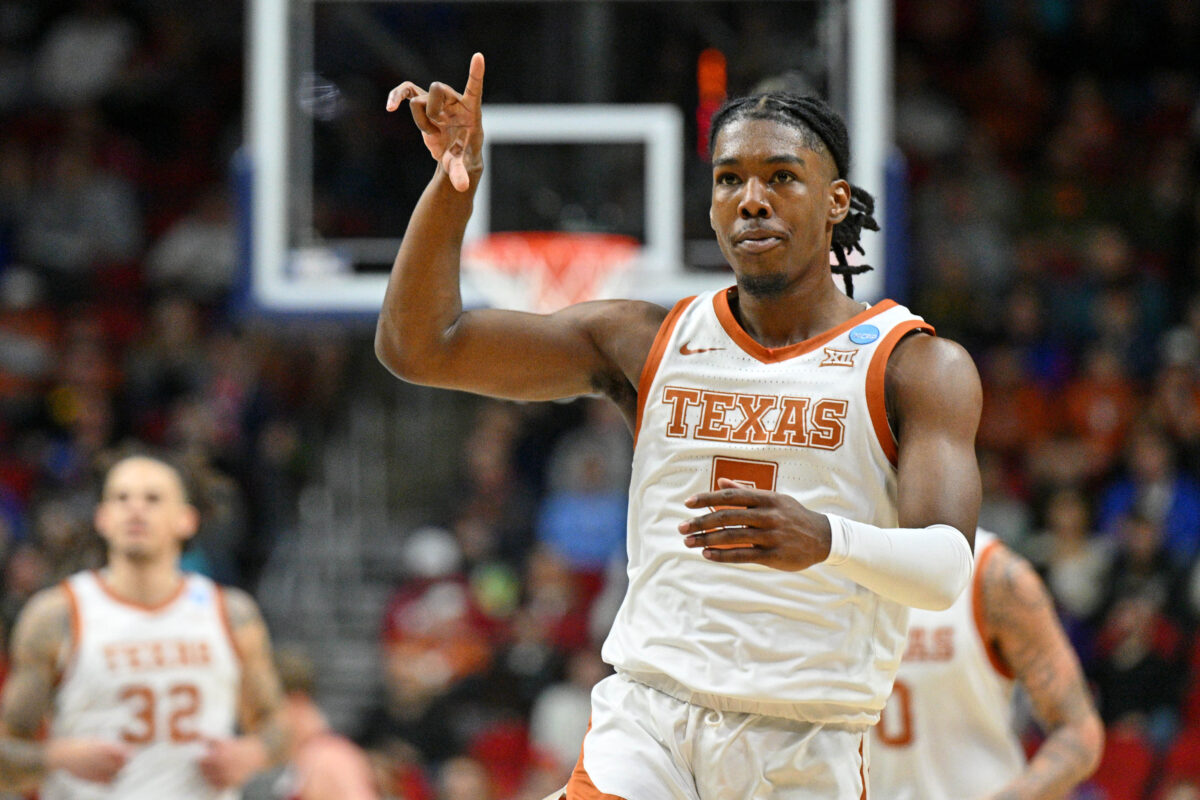 LOOK: Best photos from Texas’ win over Colgate in the NCAA Tournament