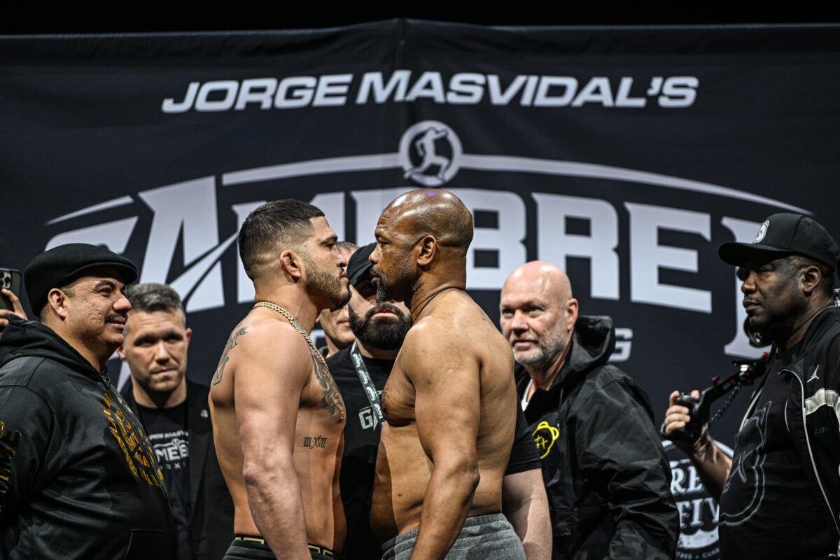 Gamebred Boxing 4 weigh-ins video and results: Roy Jones Jr., Anthony Pettis face off at 200 pounds