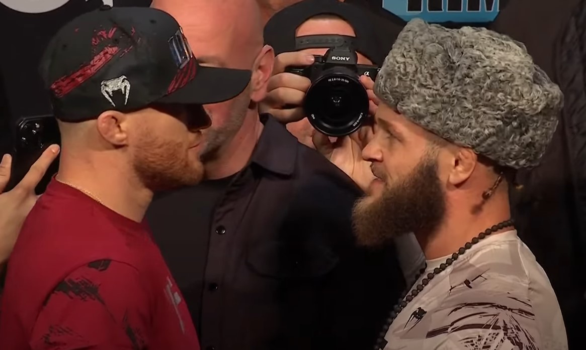 UFC 286 video: Justin Gaethje, Rafael Fiziev faceoff ahead of lightweight showdown