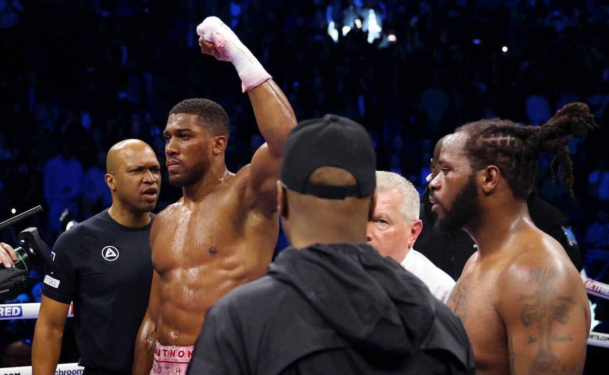 Photos: Anthony Joshua’s one-sided victory over Jermaine Franklin