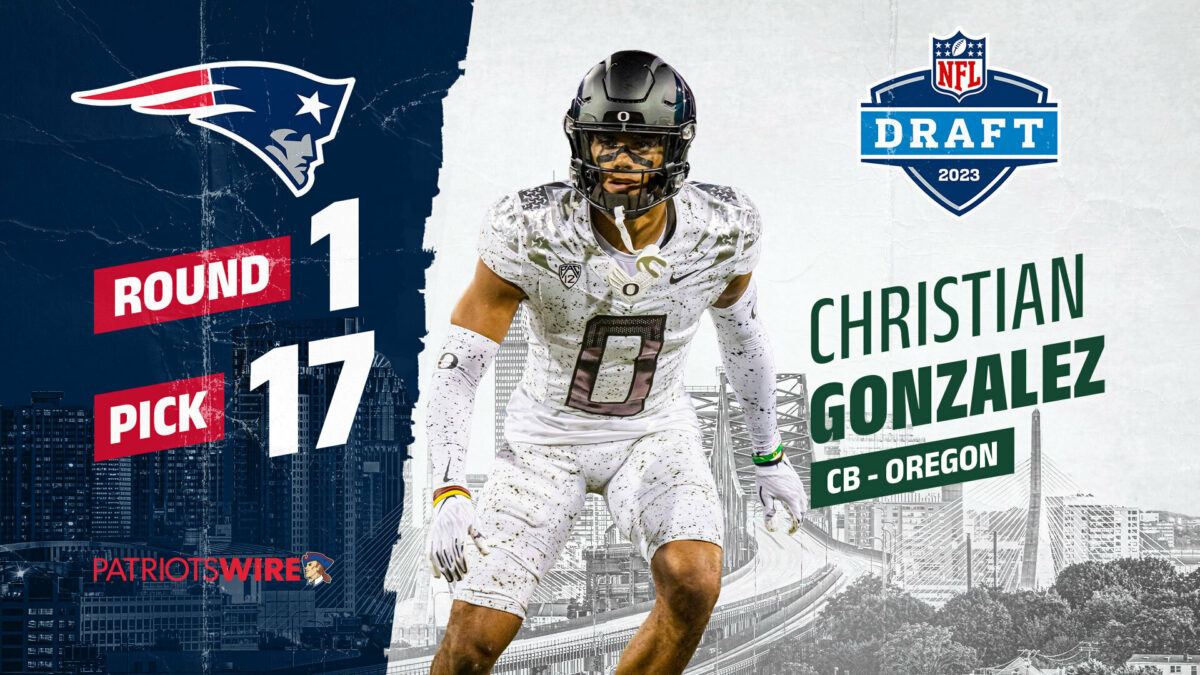 Christian Gonzalez selected by New England Patriots with No. 17 overall pick