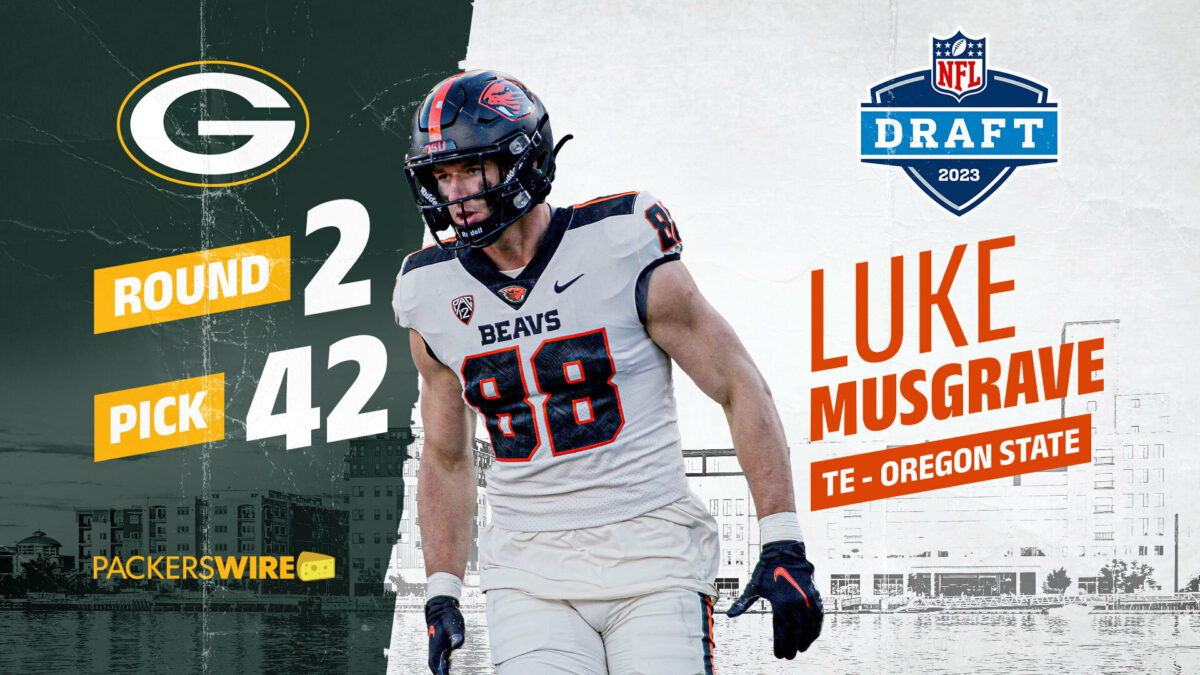 Packers select Oregon State TE Luke Musgrave at No. 42 overall in second round of 2023 NFL draft