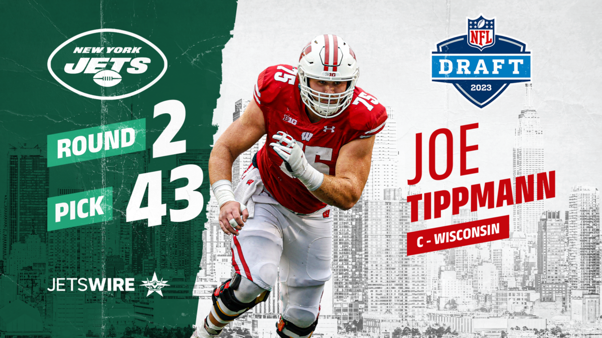 Wisconsin center Joe Tippmann is headed to the New York Jets