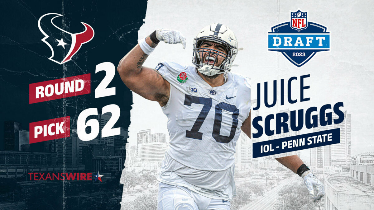 Penn State’s OL Juice Scruggs goes in second round to Houston Texans
