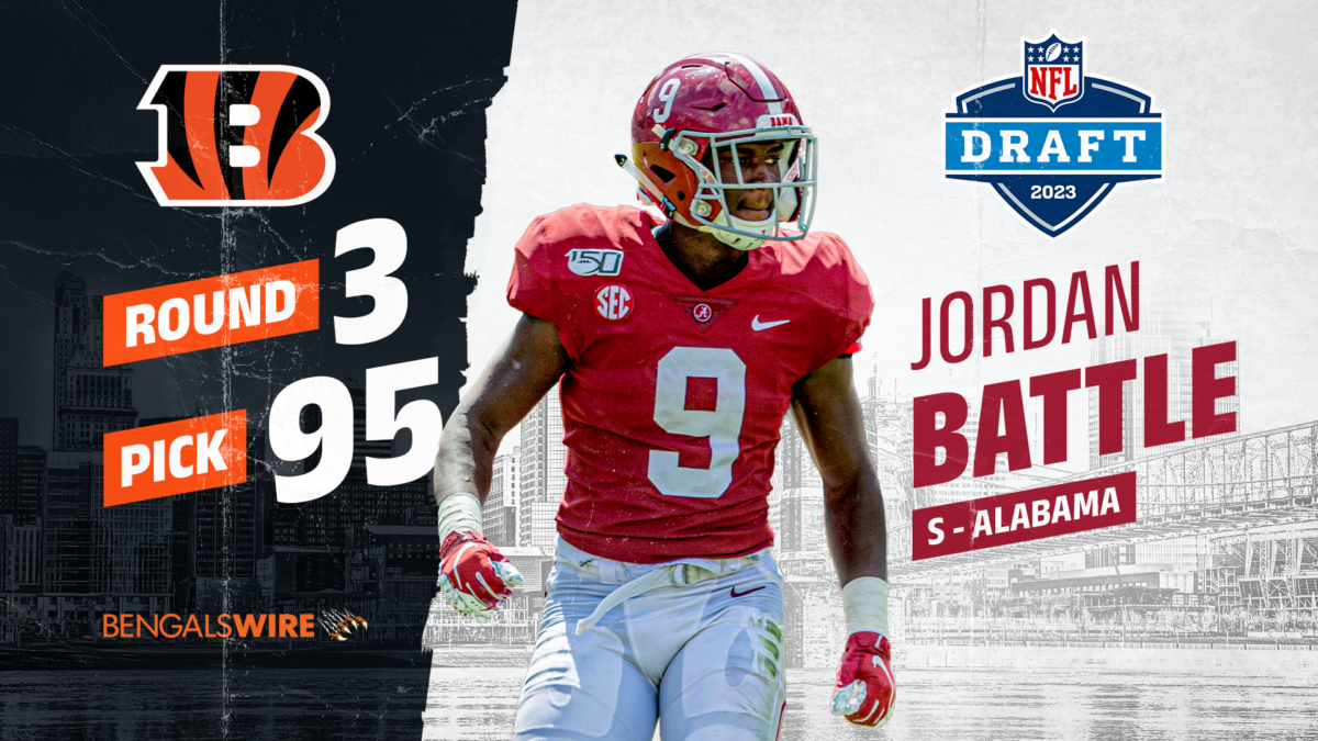 Cincinnati Bengals select Jordan Battle No. 95 overall in the 2023 NFL draft