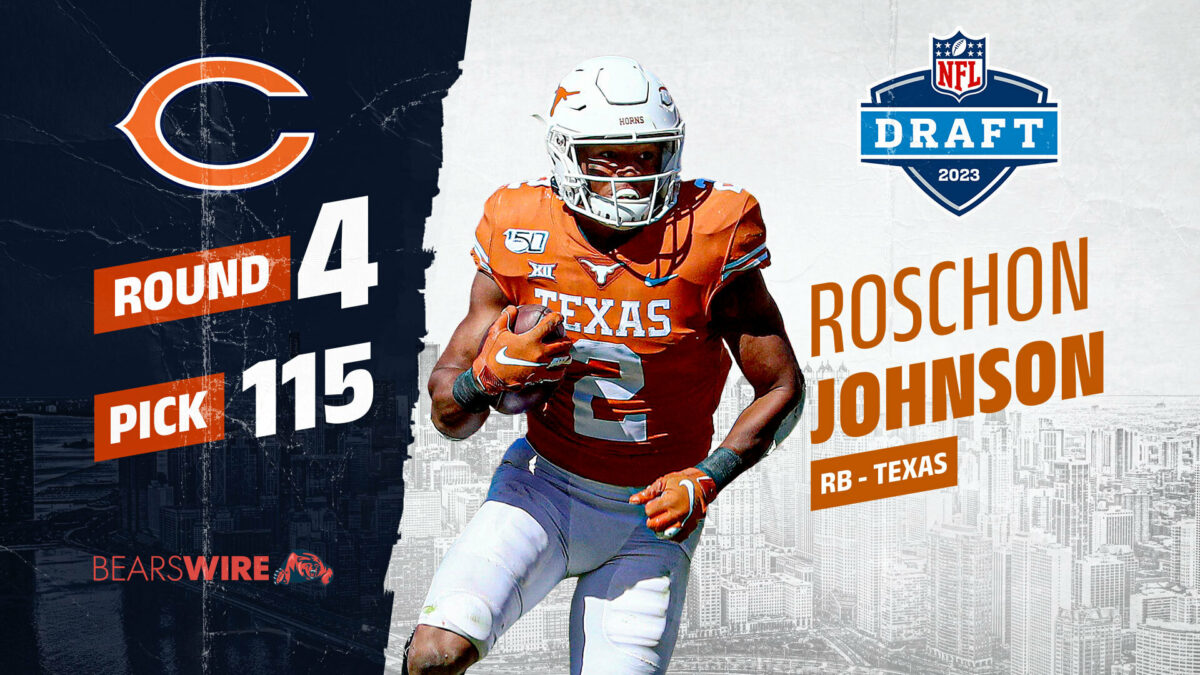 Chicago Bears select Texas RB Roschon Johnson in the fourth round of the NFL draft