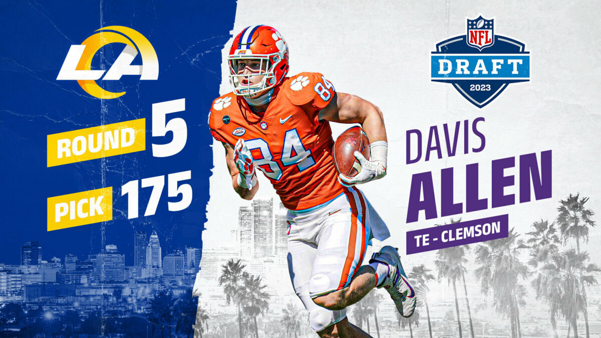 Rams select Clemson TE Davis Allen with 175th overall pick in 2023 NFL draft