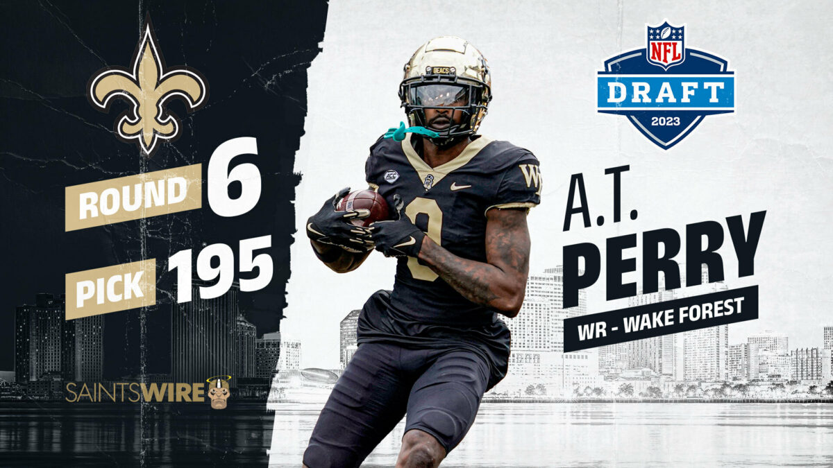 2023 NFL draft grades: Saints pick WR A.T. Perry at No. 195 overall