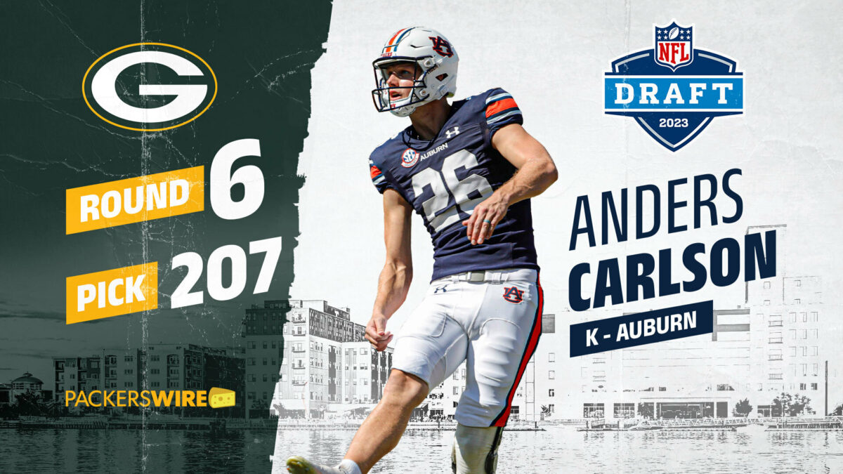 Packers select Auburn K Anders Carlson at No. 207 overall in sixth round of 2023 draft