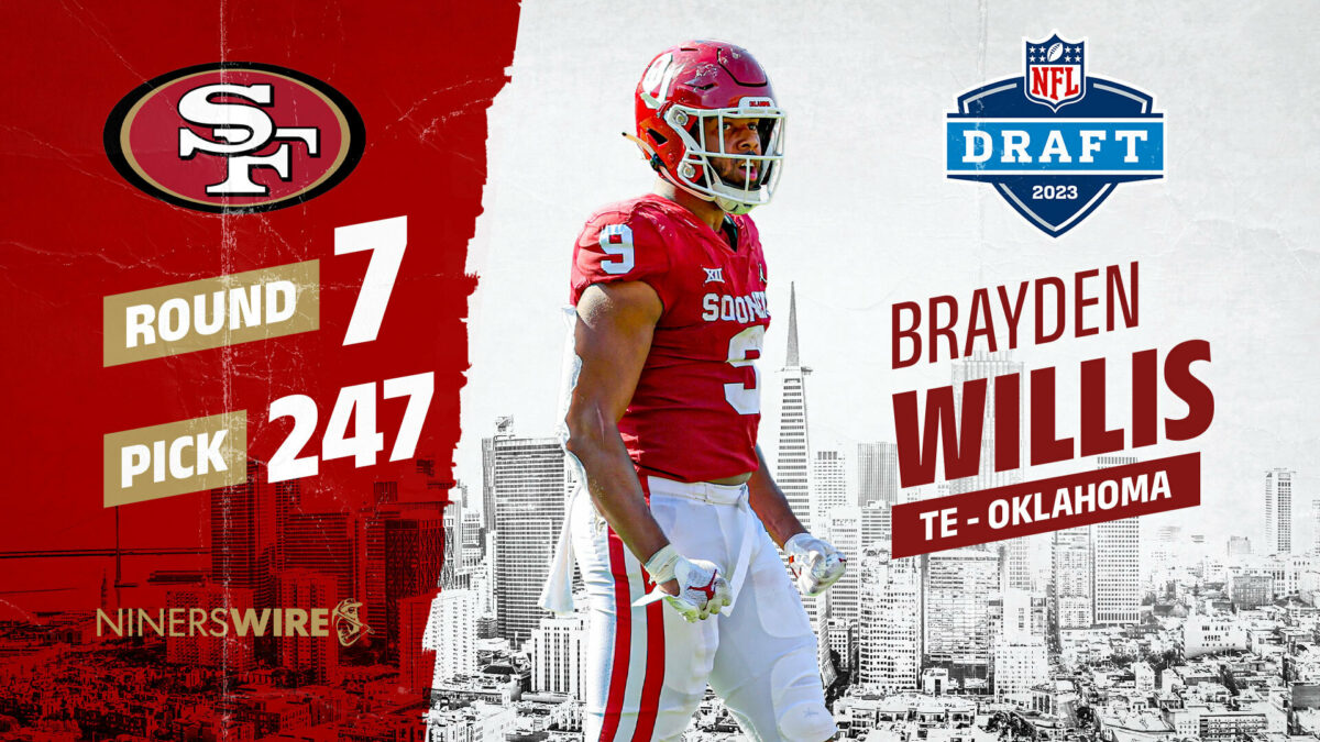 49ers add another TE, pick Oklahoma’s Brayden Wills at No. 247 overall