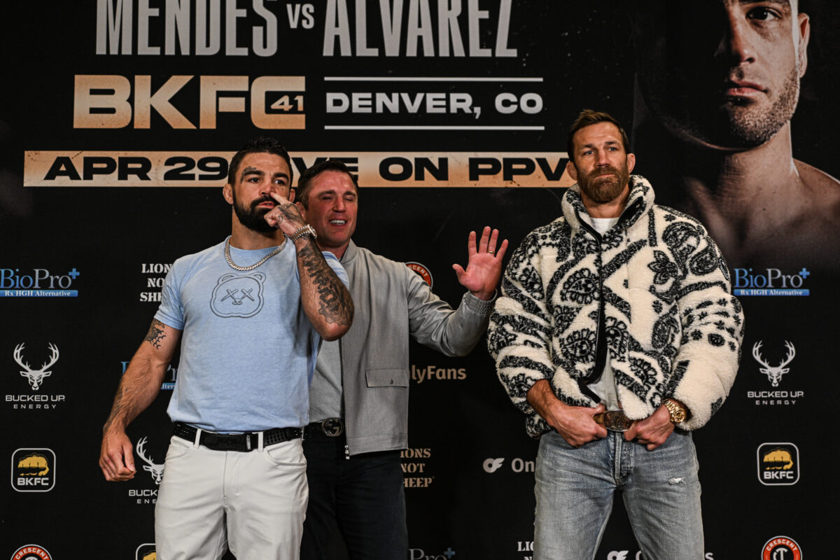 BKFC 41 faceoff video: Mike Perry picks nose, wipes finger on Luke Rockhold