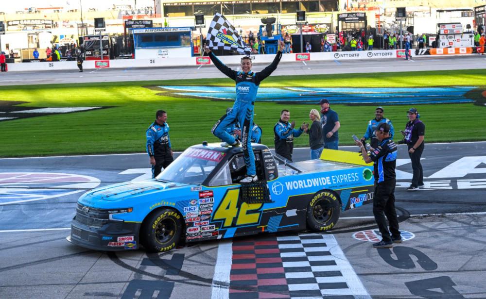 Hocevar dodges carnage en route to first Truck victory at Texas