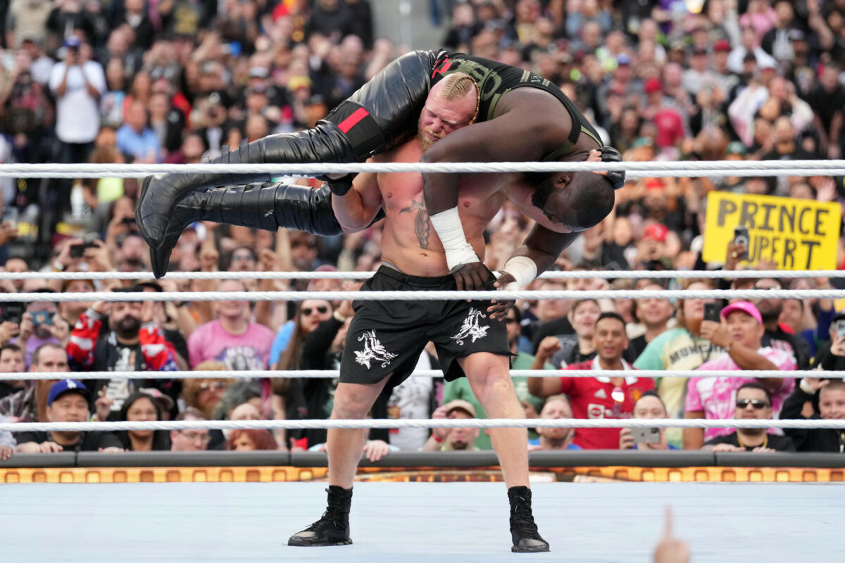 Brock Lesnar def. Omos at WrestleMania 39: Best photos