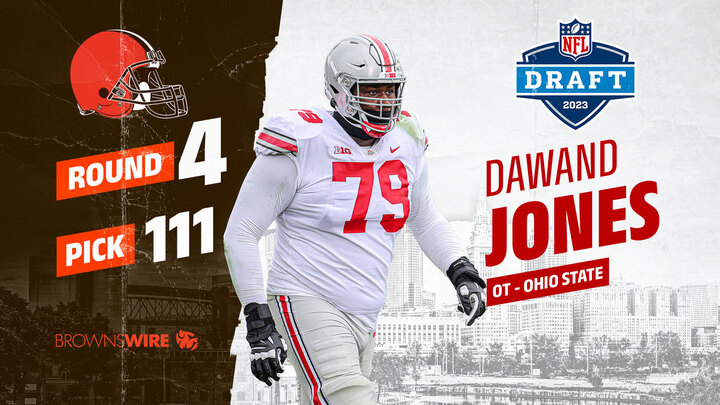 Ohio State offensive tackle Dawand Jones selected in the fourth round of the NFL draft