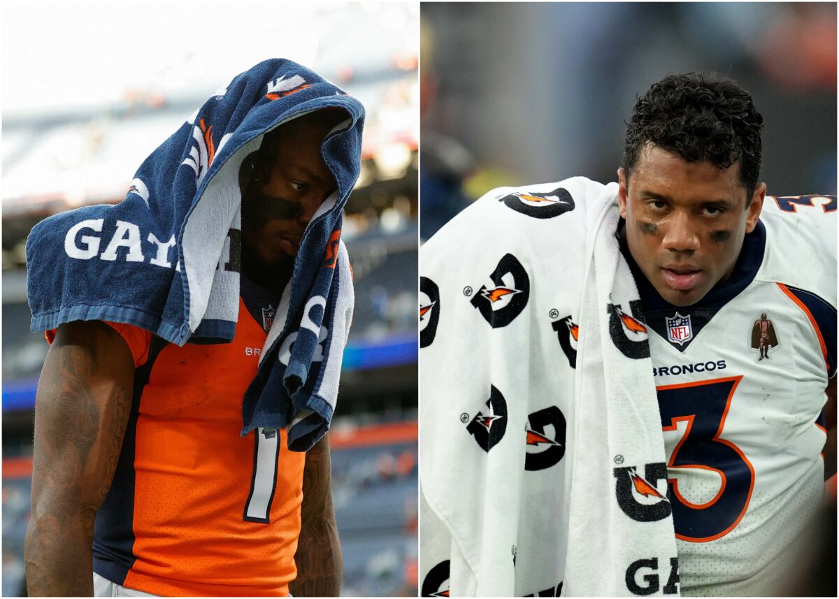 Brief injury updates for Broncos WR KJ Hamler and QB Russell Wilson