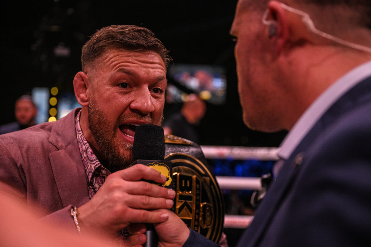 Video: Conor McGregor climbs in BKFC 41 ring, goes face-to-face with Mike Perry