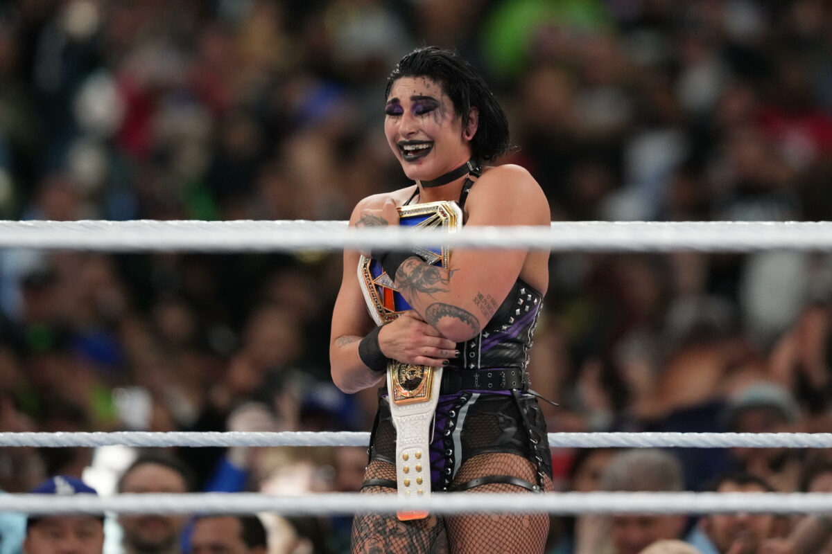 Rhea Ripley def. Charlotte Flair at WrestleMania 39: Best photos