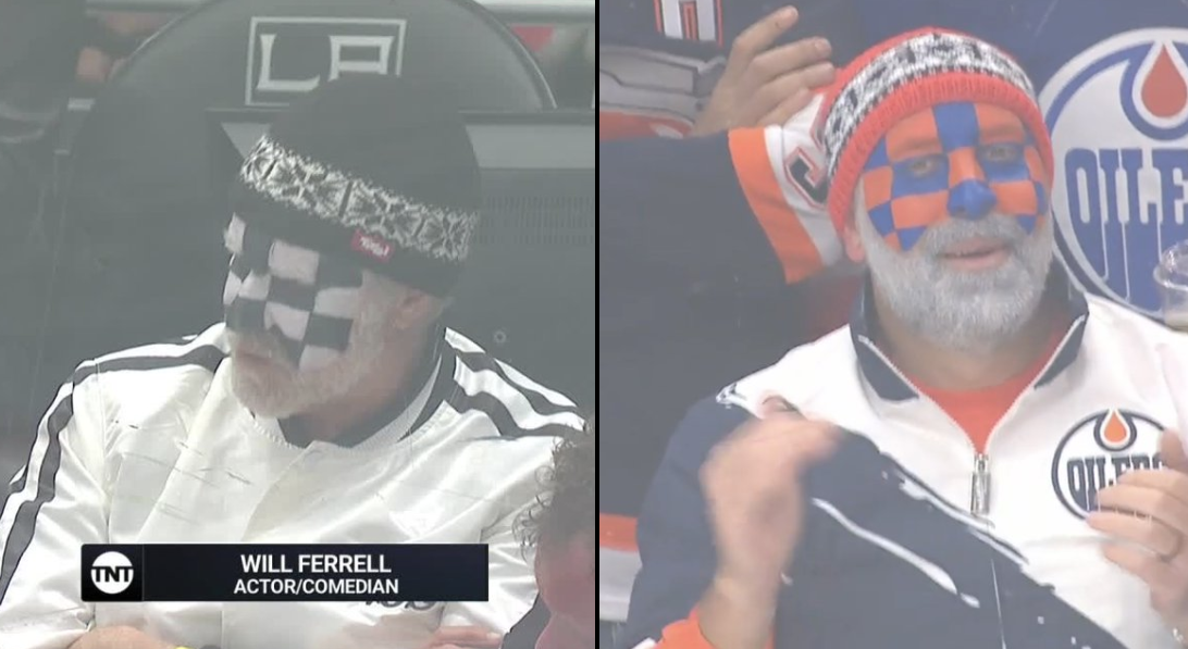 An Oilers fan trolled Kings fan Will Ferrell by copying his elaborate face paint