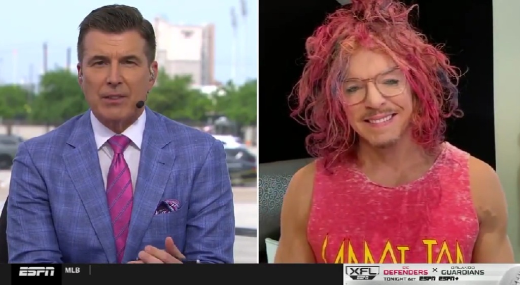 ESPN’s Rece Davis had a hilariously awkward interview with Carrot Top about Florida Atlantic in the Final Four