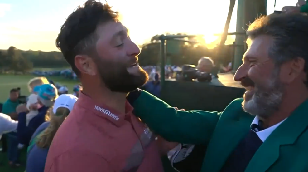 Jon Rahm shared an emotional moment with Jose María Olazábal after becoming the newest Masters champion from Spain