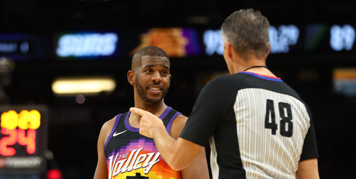 NBA fans thought it was a hilarious after a checkmarked Scott Foster parody wished Chris Paul good luck