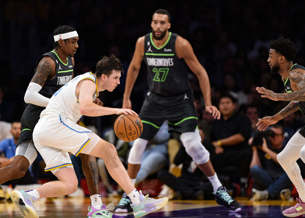 The Lakers got a gift-wrapped play-in game after Rudy Gobert and Jaden McDaniels meltdowns
