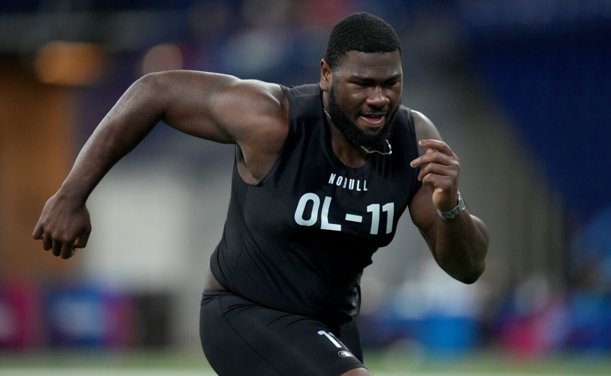 Giants ran offensive line drills at Chattanooga pro day