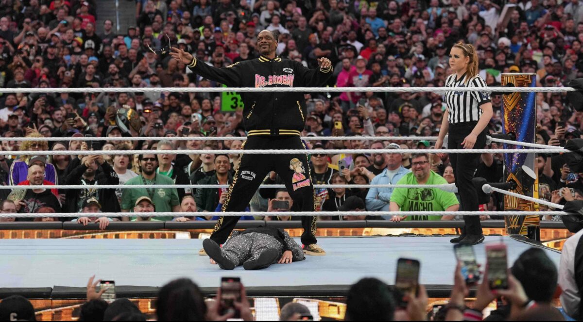 Snoop Dogg hit a hideous, beautiful people’s elbow on The Miz to save a Wrestlemania 39 segment