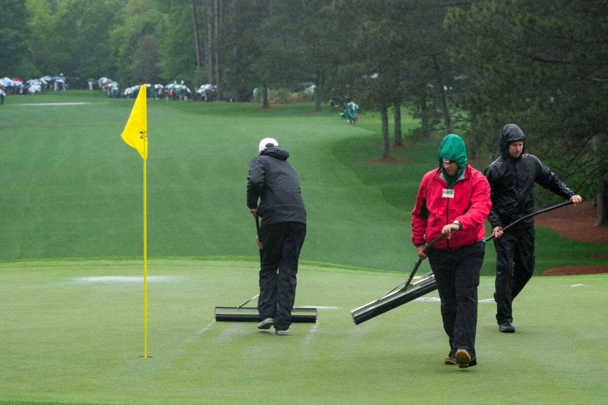 Photos: Wind, rain and cold temperatures take over Augusta National on Saturday of the 2023 Masters