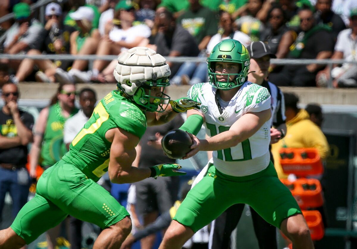 Notable quotes from QB Bo Nix after Oregon’s spring game