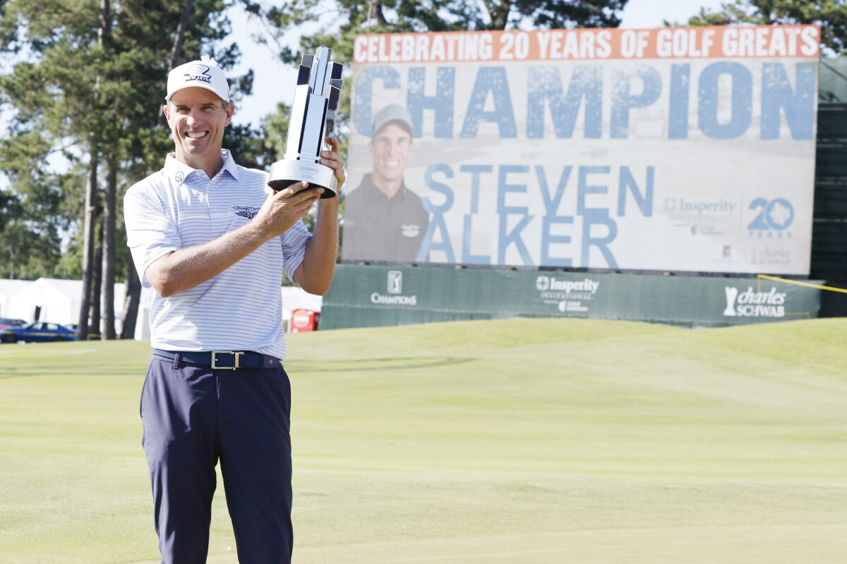 Steven Alker repeats at Insperity Invitational but real story is that he won with his former caddie’s family, friends rooting him on