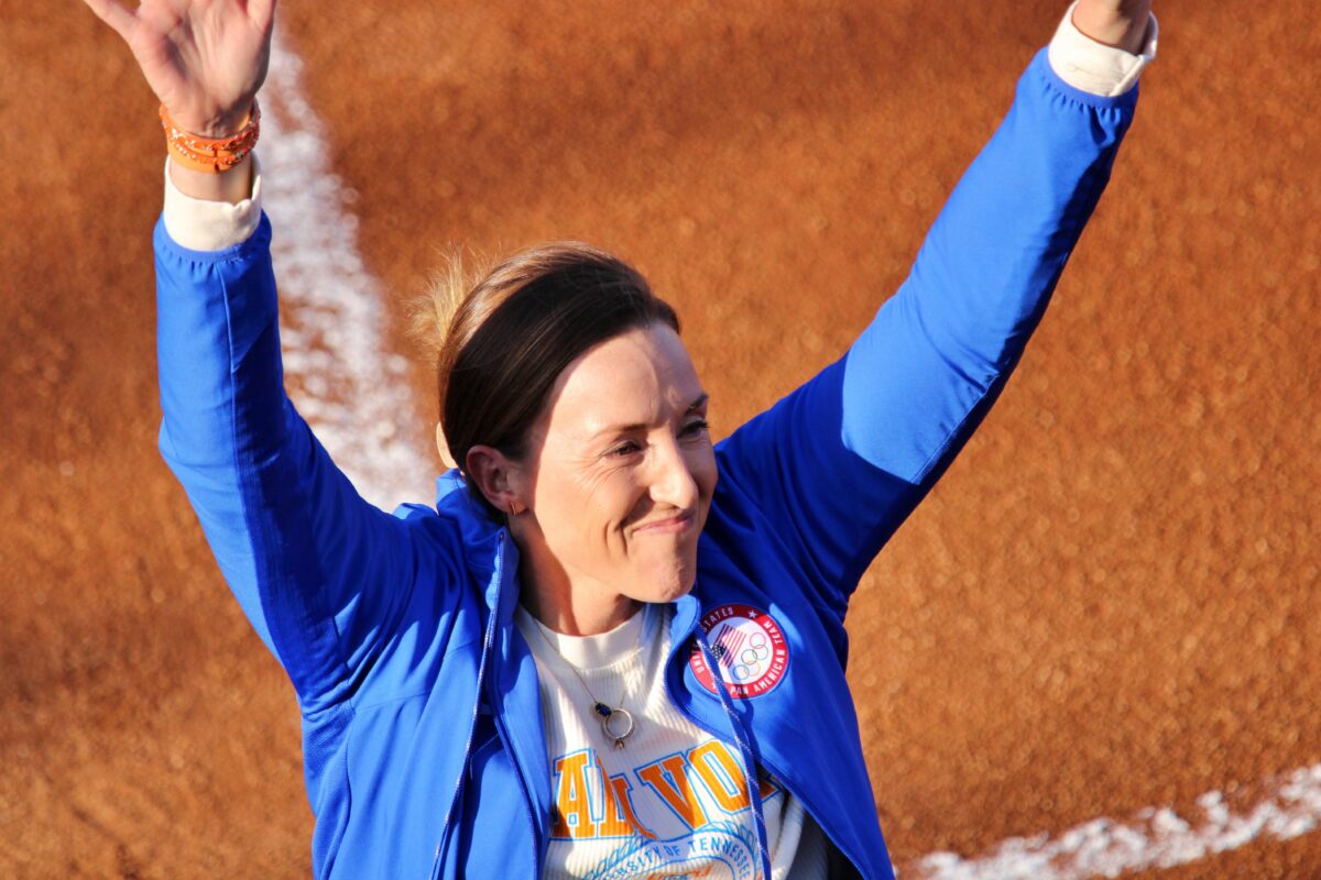PHOTOS: Monica Abbott’s first pitch at Lady Vols’ softball game