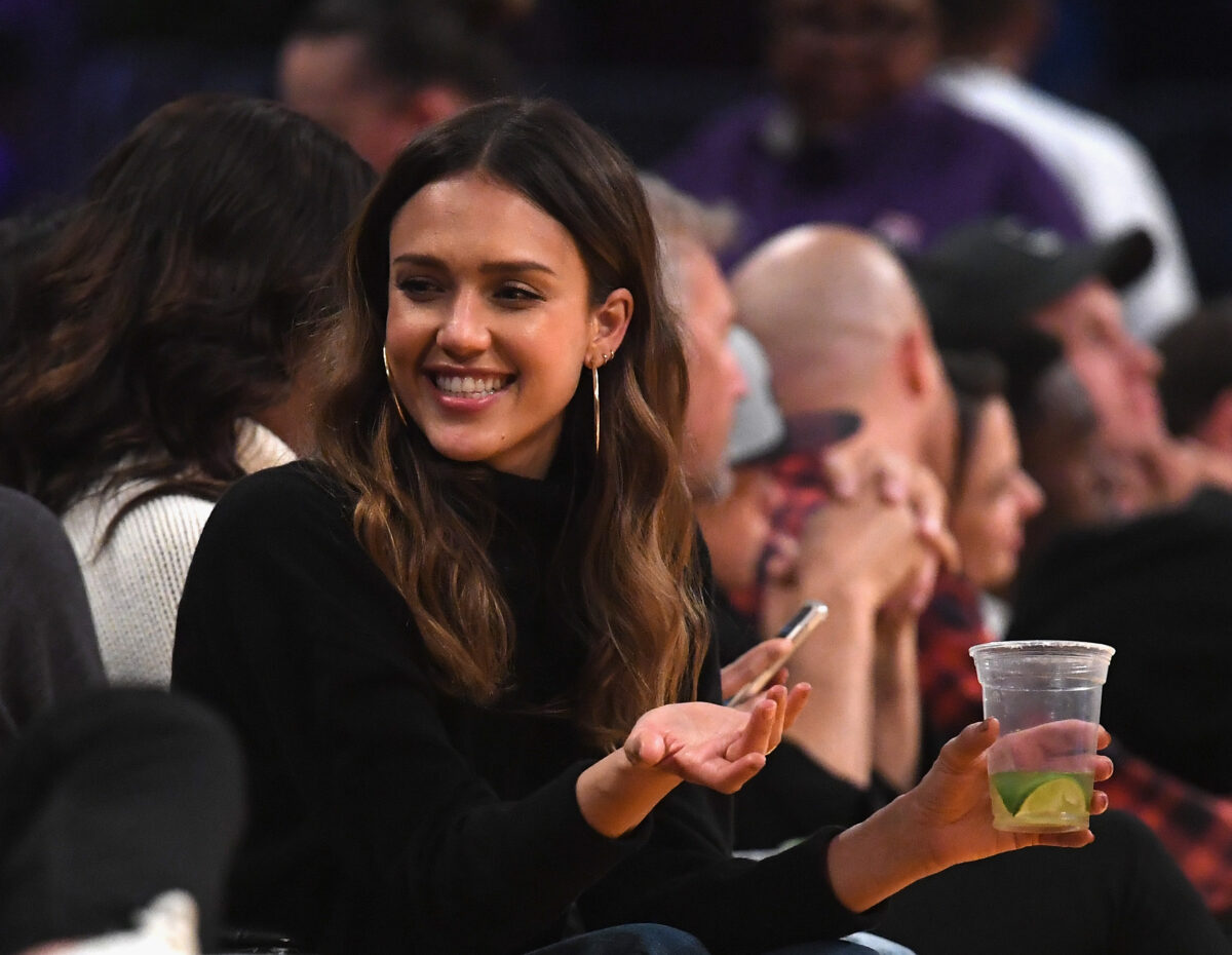 Jessica Alba at NBA games through the years