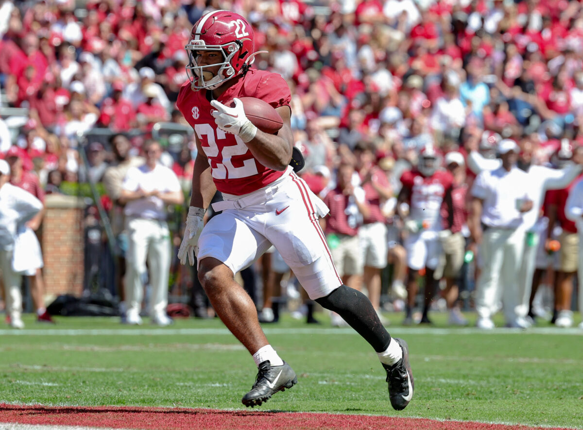 Alabama RB Justice Haynes viewed as one of the top performing CFB players in spring
