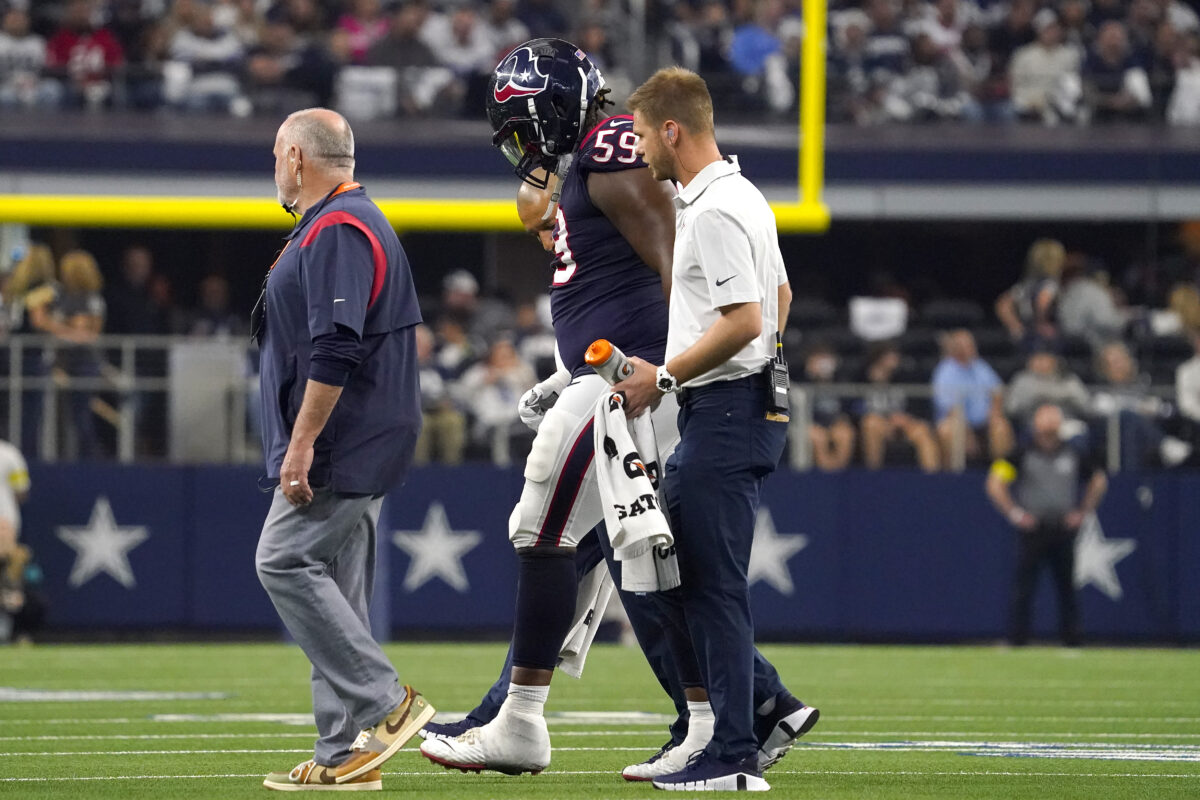 Texans’ DeMeco Ryans says G Kenyon Green is ‘on the road to recovery’