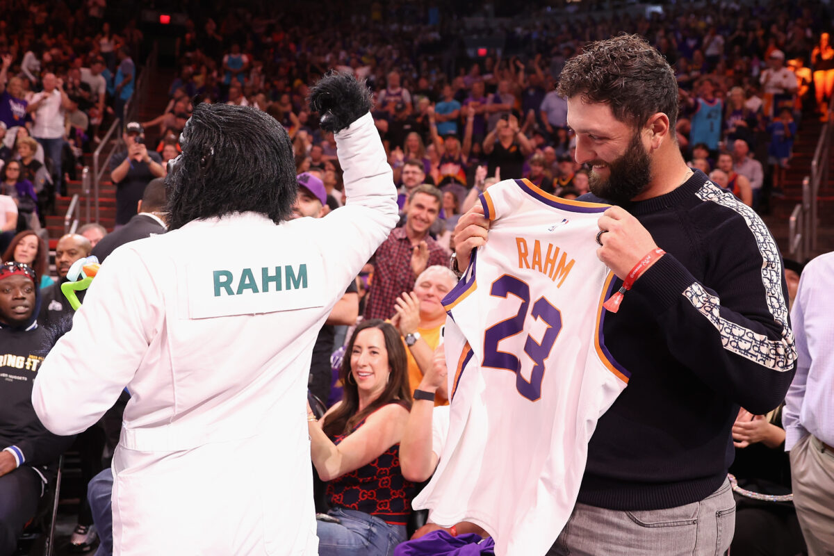 Jon Rahm takes in Suns-Nuggets game; Danielle Kang throws out first pitch at Giants game